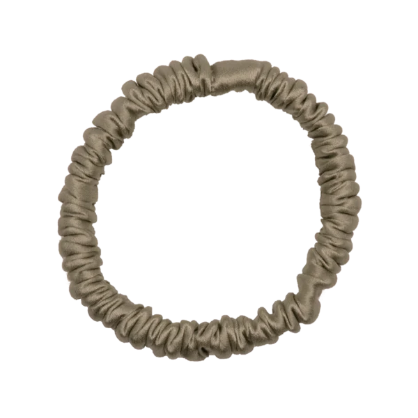 Sckrunchi 22-momme silk scrunchie in Olive green silk Scrunchy - gentle on hair
