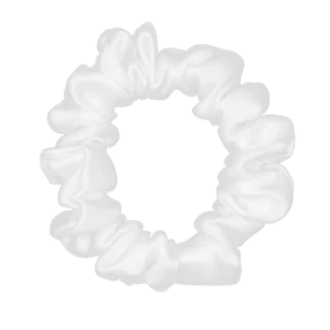 White Silk Scrunchy