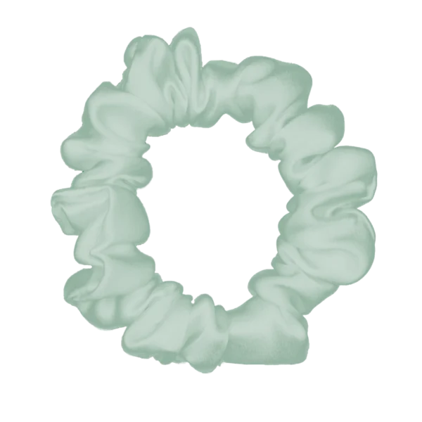 Sckrunchi 22-momme silk scrunchie in Minty green silk Scrunchy - gentle on hair