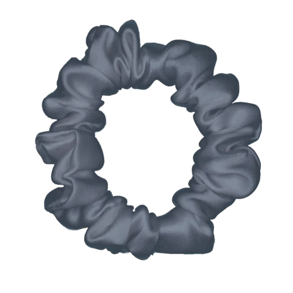 Sckrunchi 22-momme silk scrunchie in Gray silk Scrunchy - gentle on hair