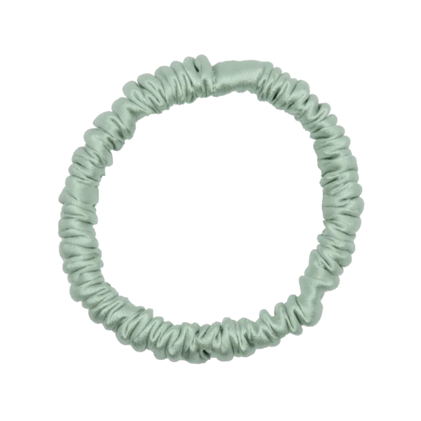 Sckrunchi 22-momme silk scrunchie in Minty green silk Scrunchy - gentle on hair