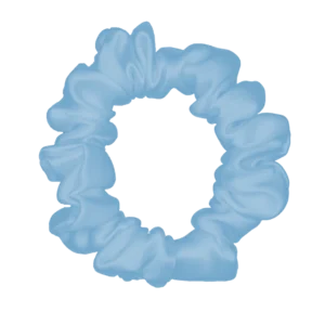Light Blue Silk Scrunchies