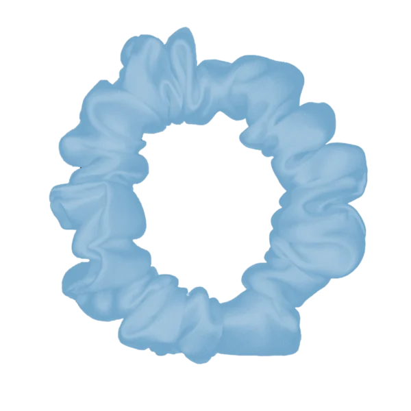 Light Blue Silk Scrunchies