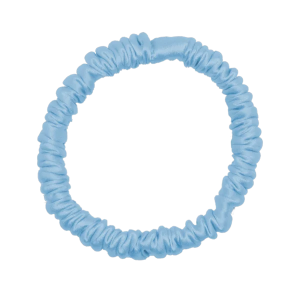 Light Blue Silk Scrunchies