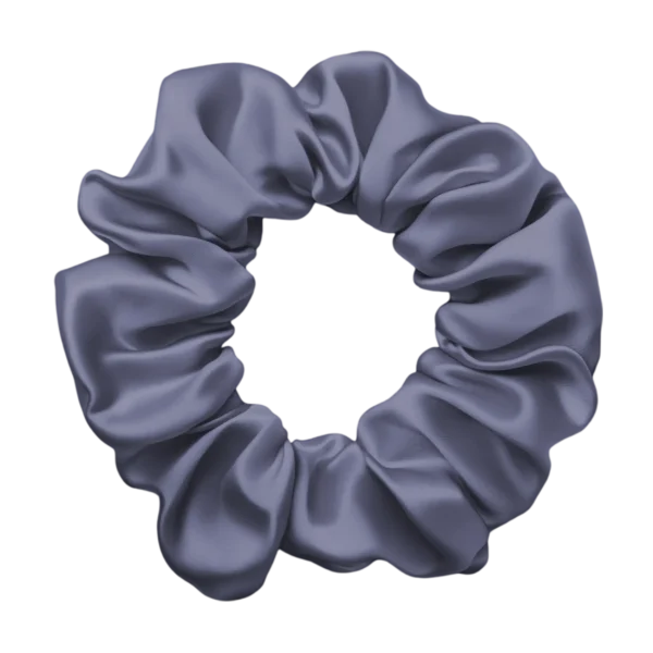 Sckrunchi 22-momme silk scrunchie in Blue silk Scrunchy - gentle on hair