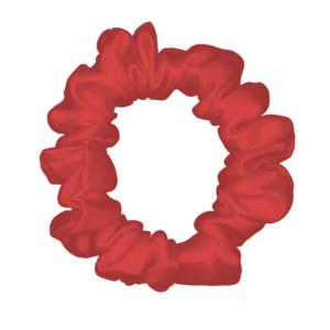 Radiant Red Silk Scrunchie