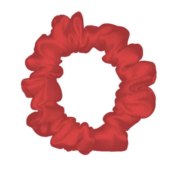 Radiant Red Silk Scrunchie