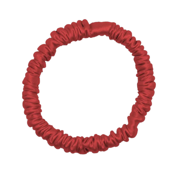 Radiant Red Silk Scrunchie