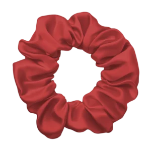 Radiant Red Large Silk Scrunchie