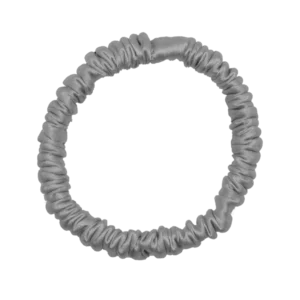 Gray Silk Scrunchie
