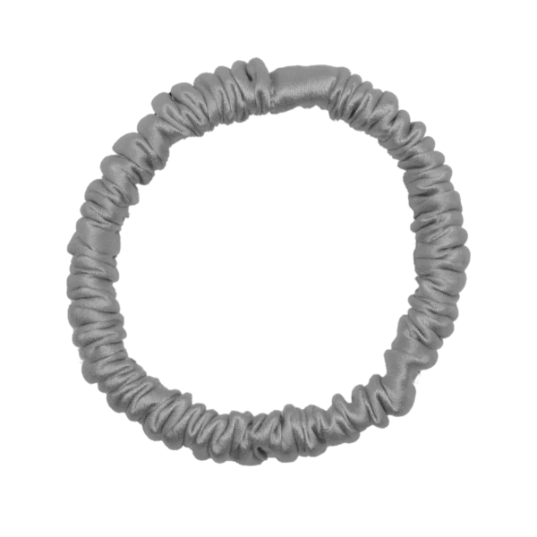 Gray Silk Scrunchie