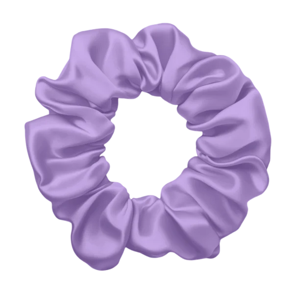 Violet 22-momme Silk Scrunchies